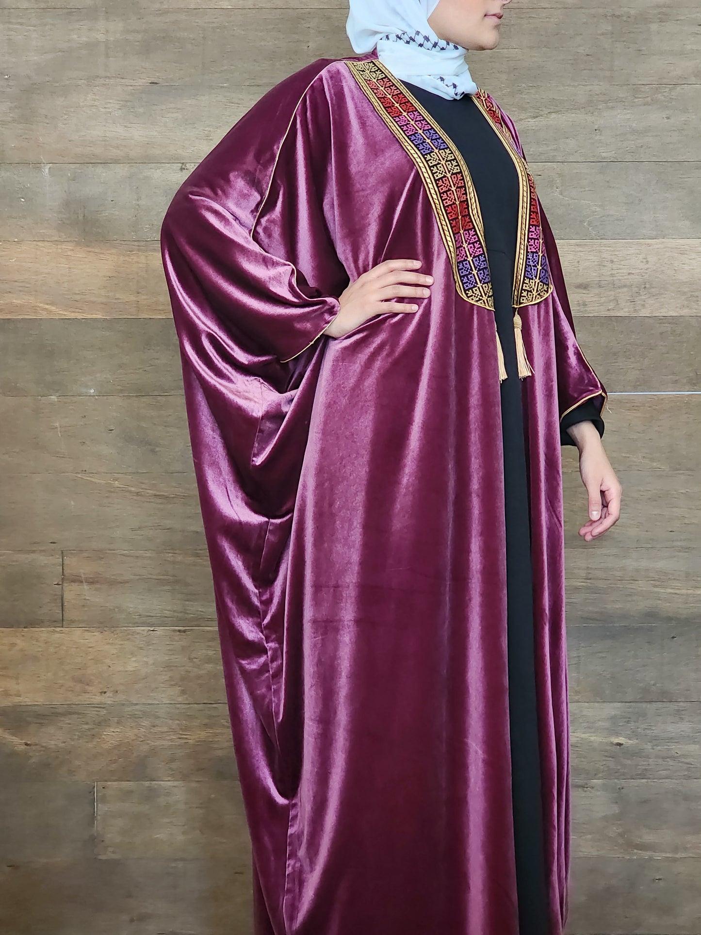 Velvet Bisht - Plum