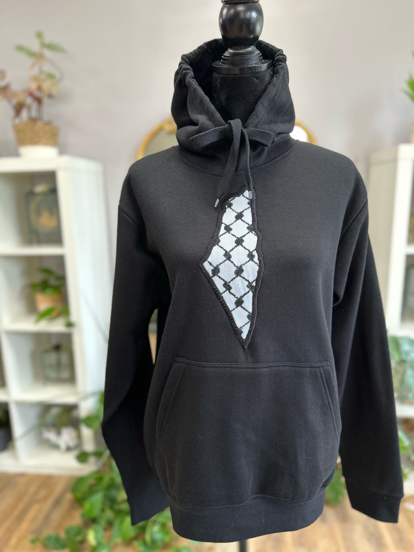 Palestine Hoodie with Keffiyeh lining & Design