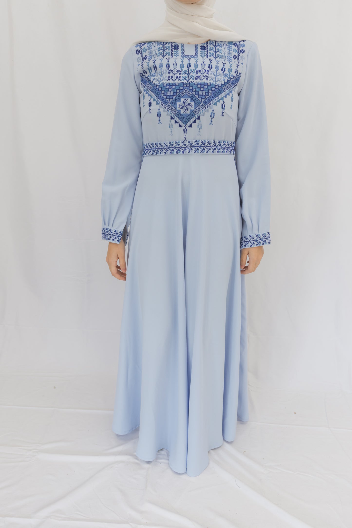 Handmade One-of-a-Kind Blue Thobe-Style Dress