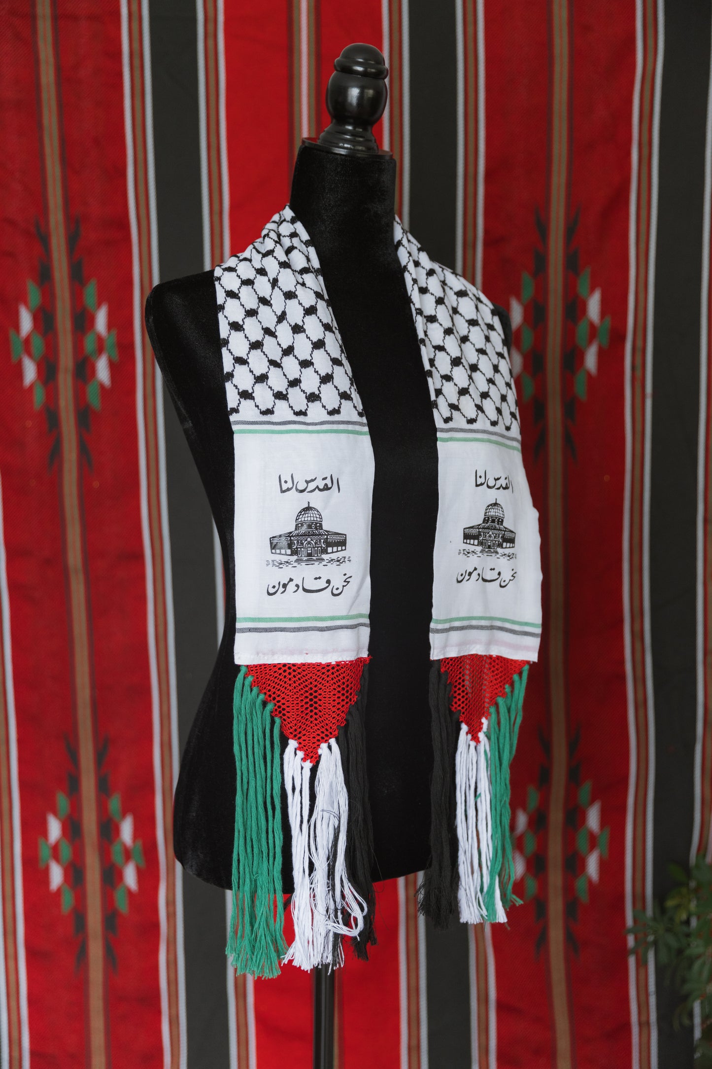 Palestine Decorative Hatta Scarf (Dome of the rock)