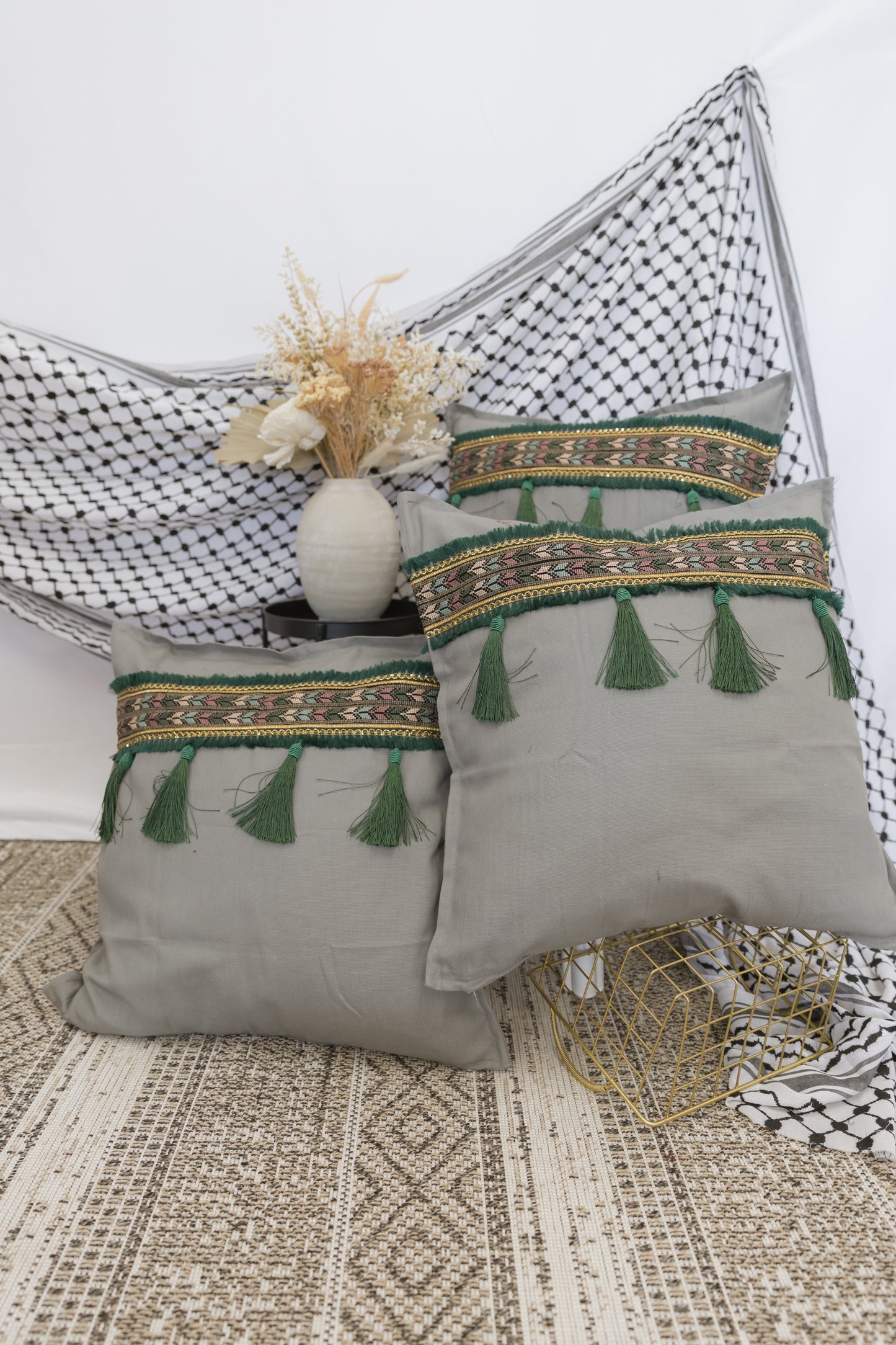 Tatreez Decorative Pillow Cover