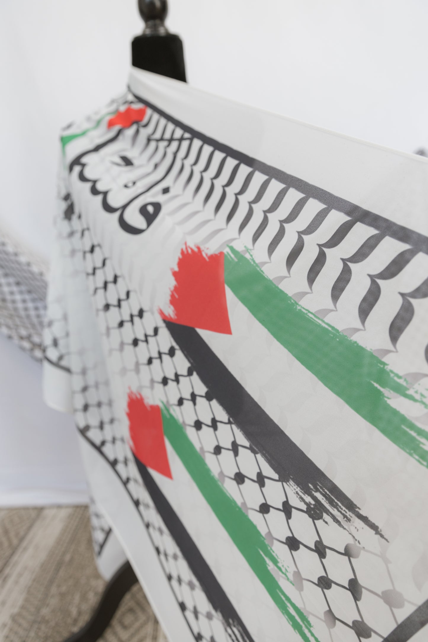 Palestinian Flag & Keffiyeh Chiffon Scarf