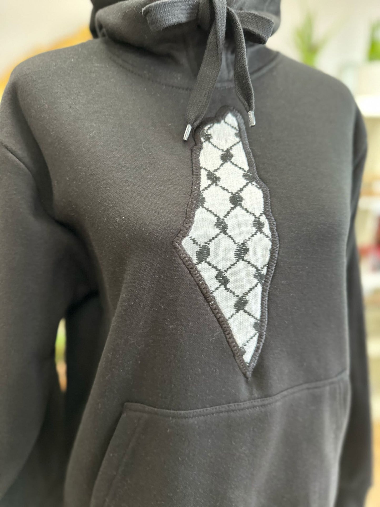 Palestine Hoodie with Keffiyeh lining & Design