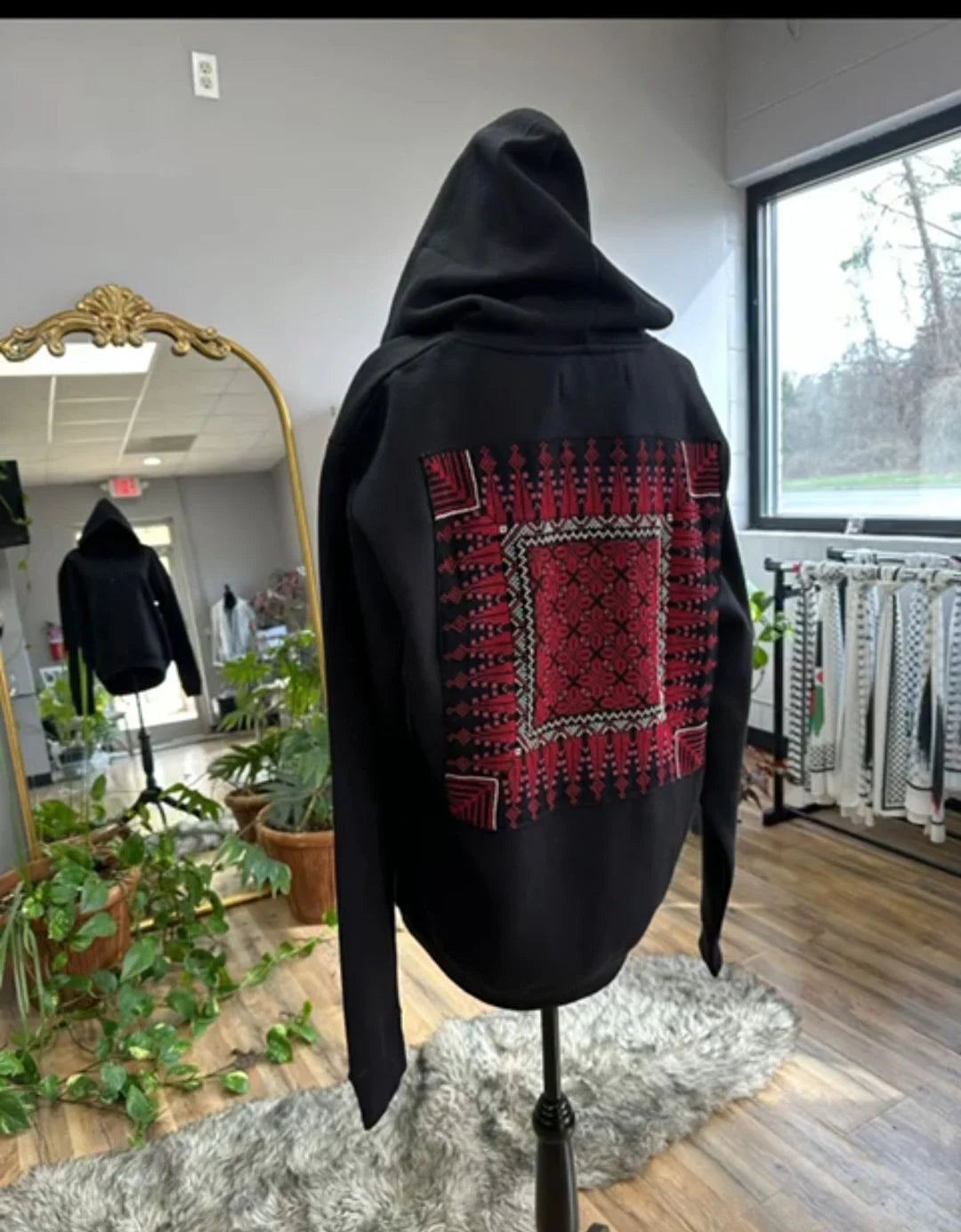 Palestine Hoodie with Tatreez Design